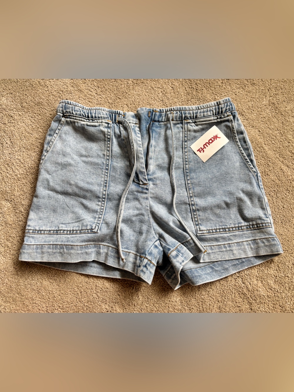 Oat New York Light Blue Denim Jean Shorts